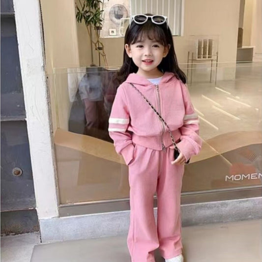 Girls autumn suits new style hooded fashionable girls fashion suits