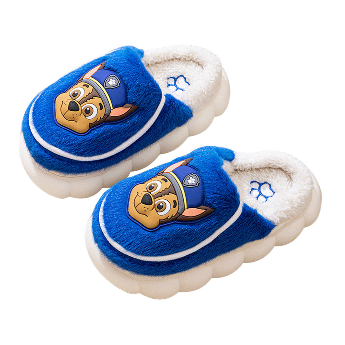 Children's Paw Patrol furry shoes for boys and girls, indoor warm and non-slip cartoon cotton slippers