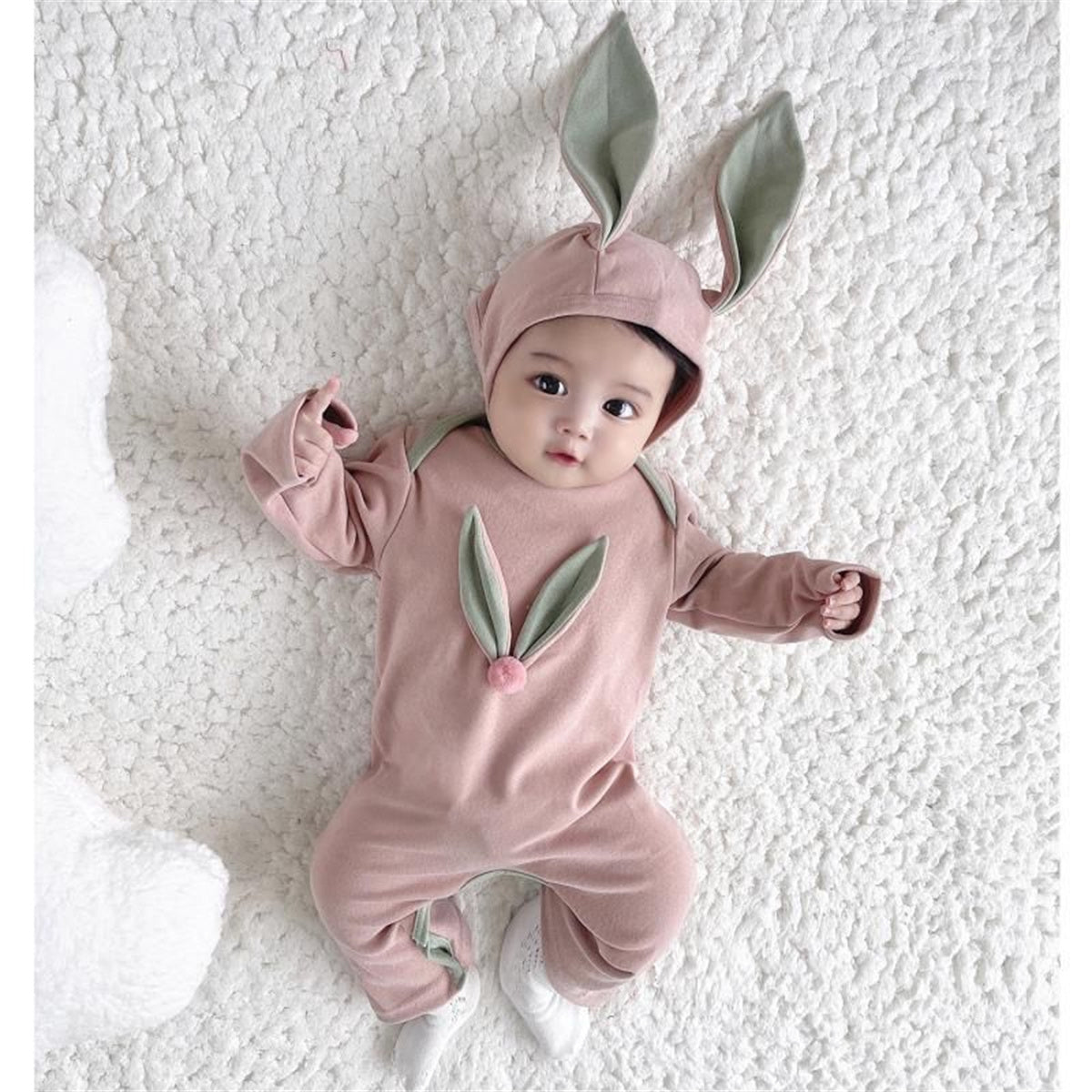 Baby jumpsuit winter bunny super cute baby girl romper