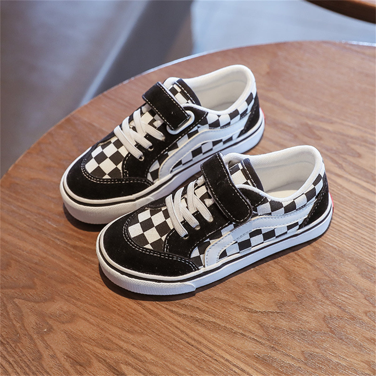 children's plaid canvas shoes