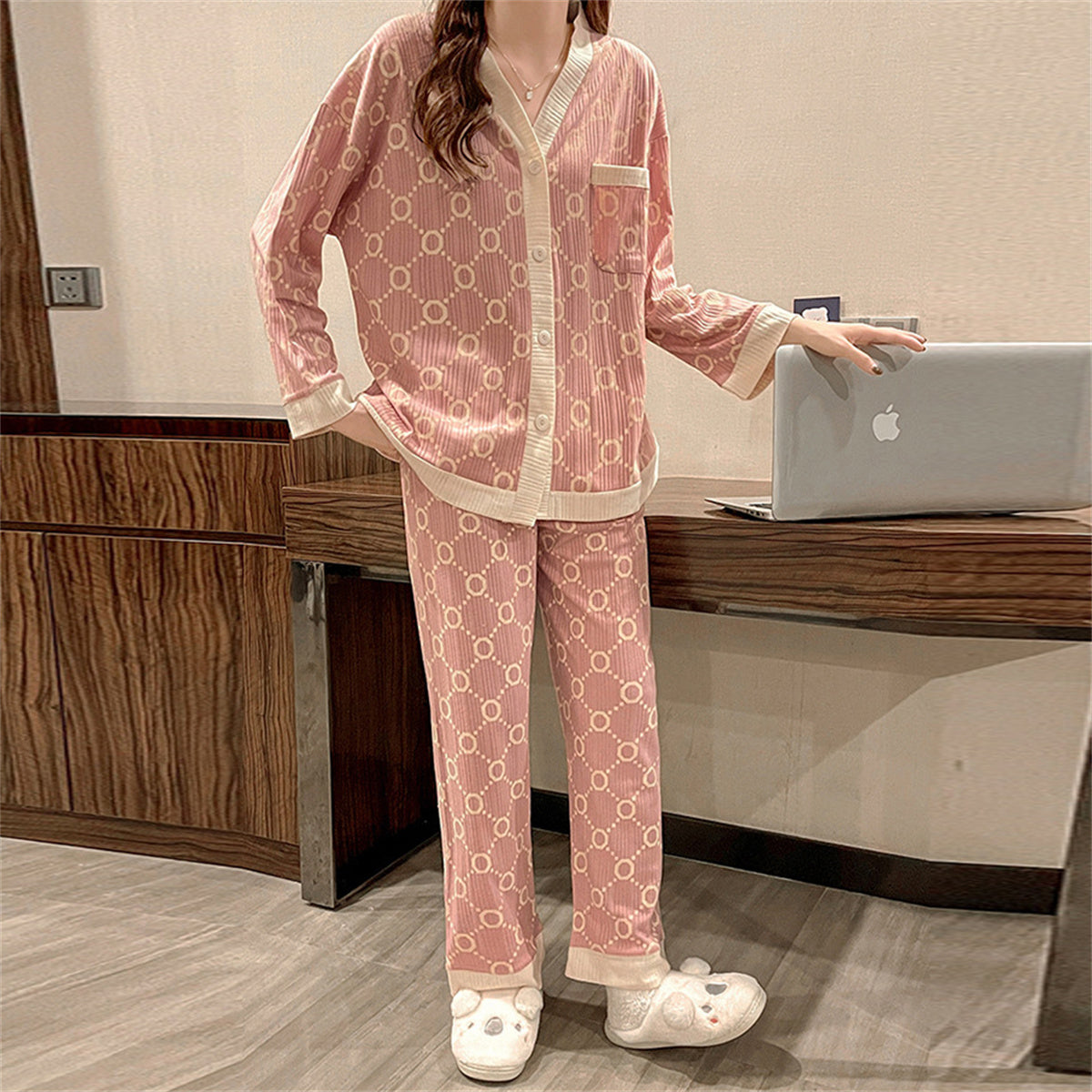 Teen Girls 2-Piece Printed Pajama Set