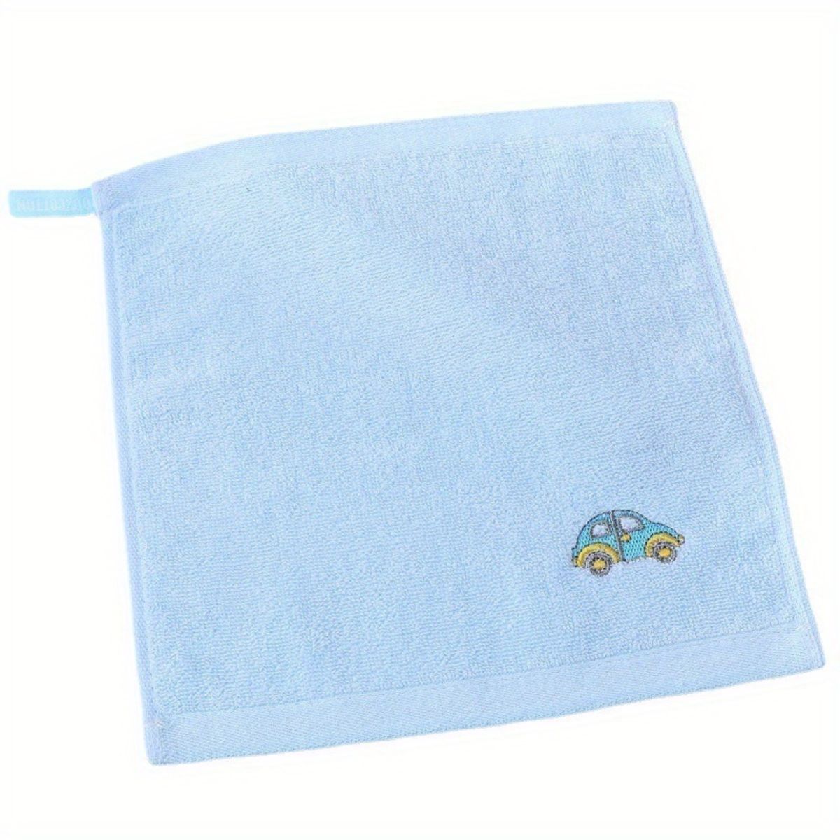 Embroidered cartoon cute cotton soft hangable absorbent children's square towel