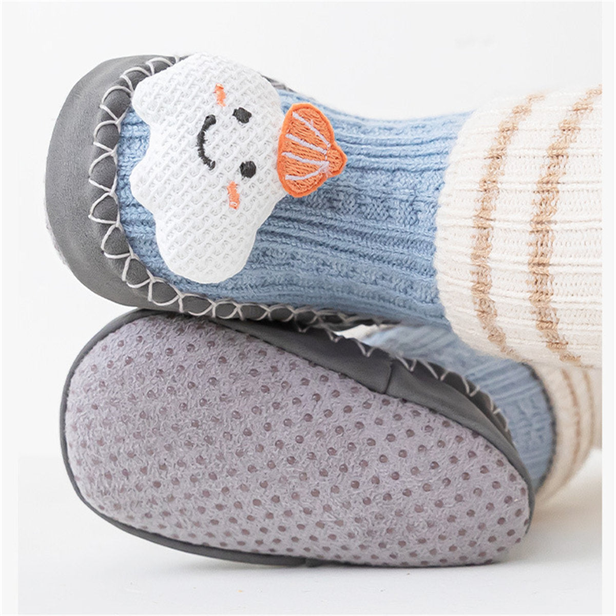 Infant and toddler boys and girls autumn and winter floor socks shoes non-slip warm casual shoes