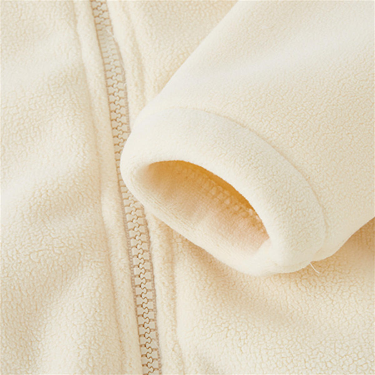 Infant and toddler granular fleece winter high collar thickened coat