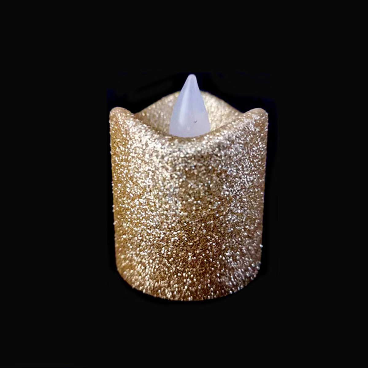 LED electronic candles gold-plated silver powder-coated gold powder wave-mouth birthday candles Christmas Halloween candle lights