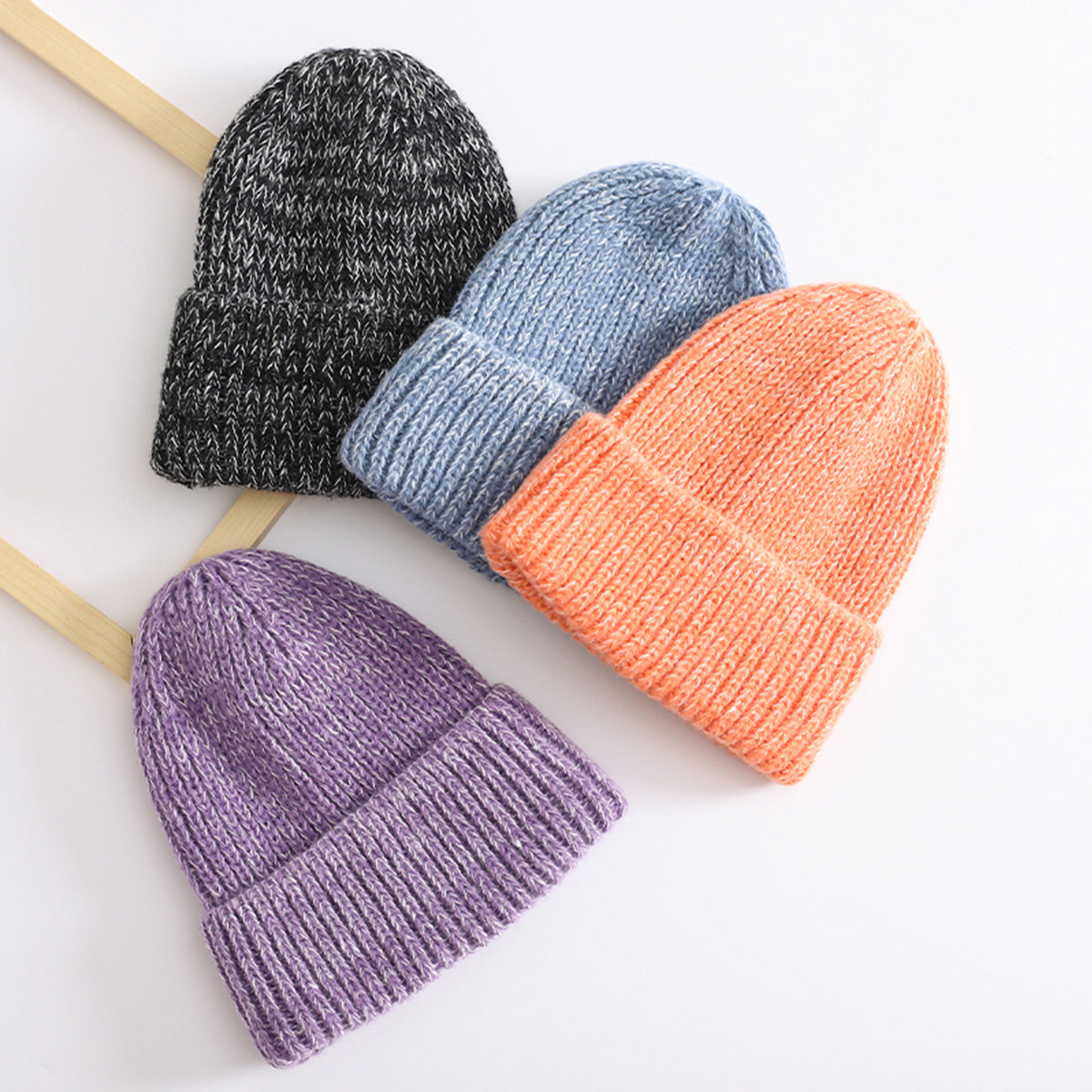 Children's solid color wool hat