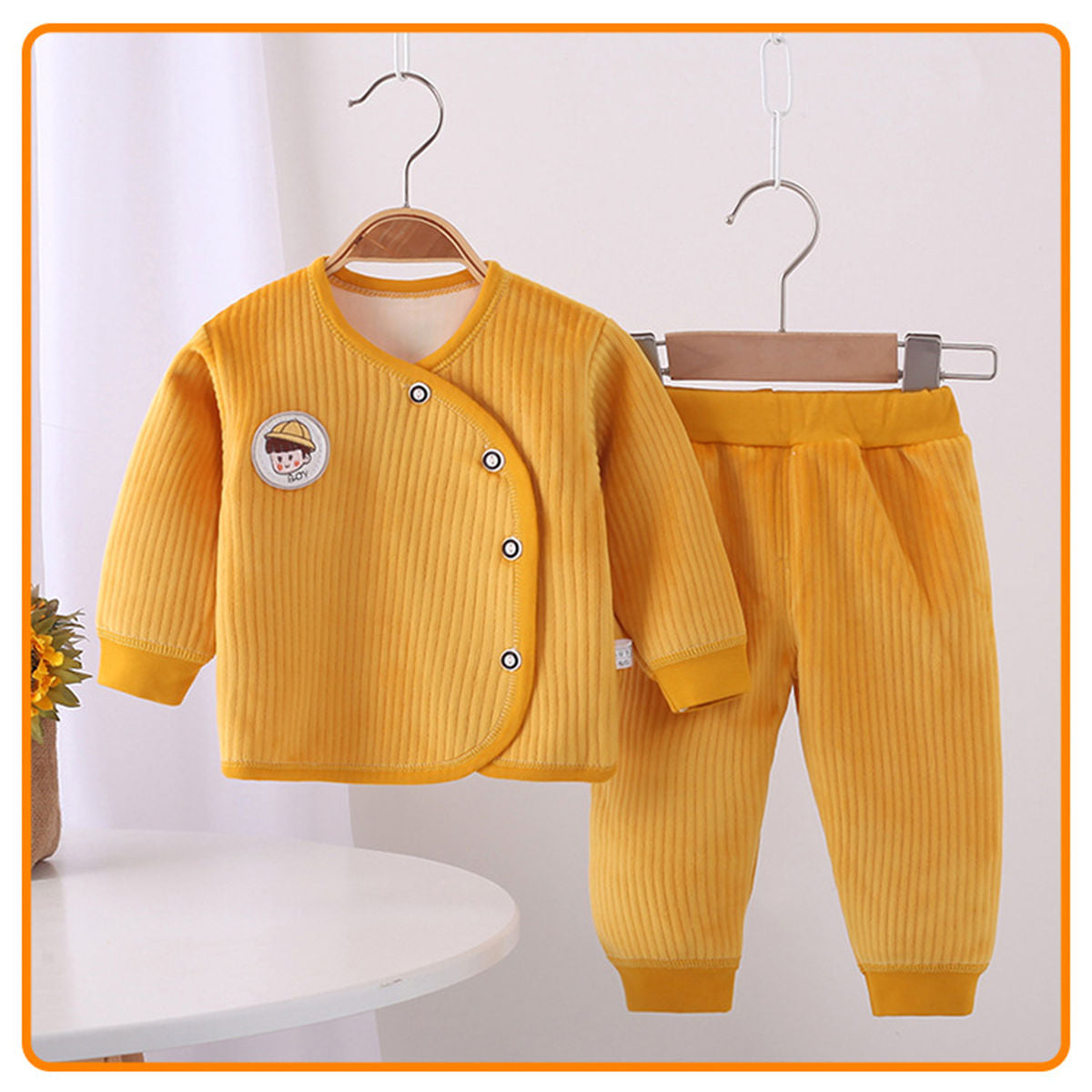 baby's fleece two piece thermal underwear set