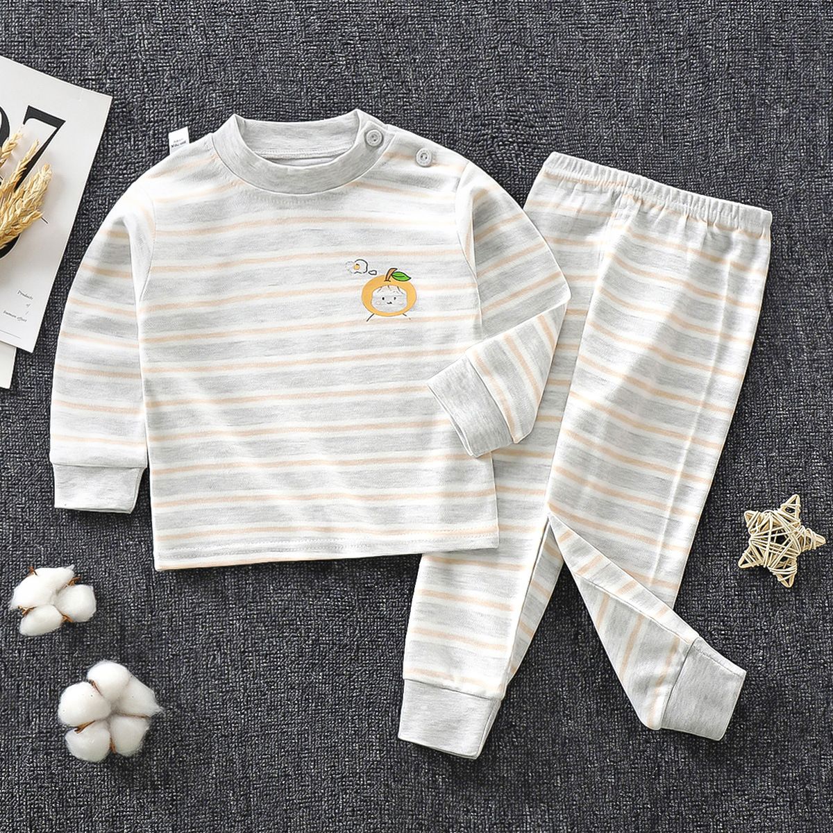 Children's autumn clothes and autumn trousers suits underwear boys and girls pajamas home clothes baby clothes baby autumn