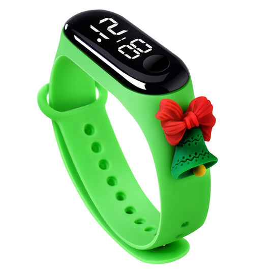 Children's cartoon Christmas doll LED touch screen waterproof electronic watch