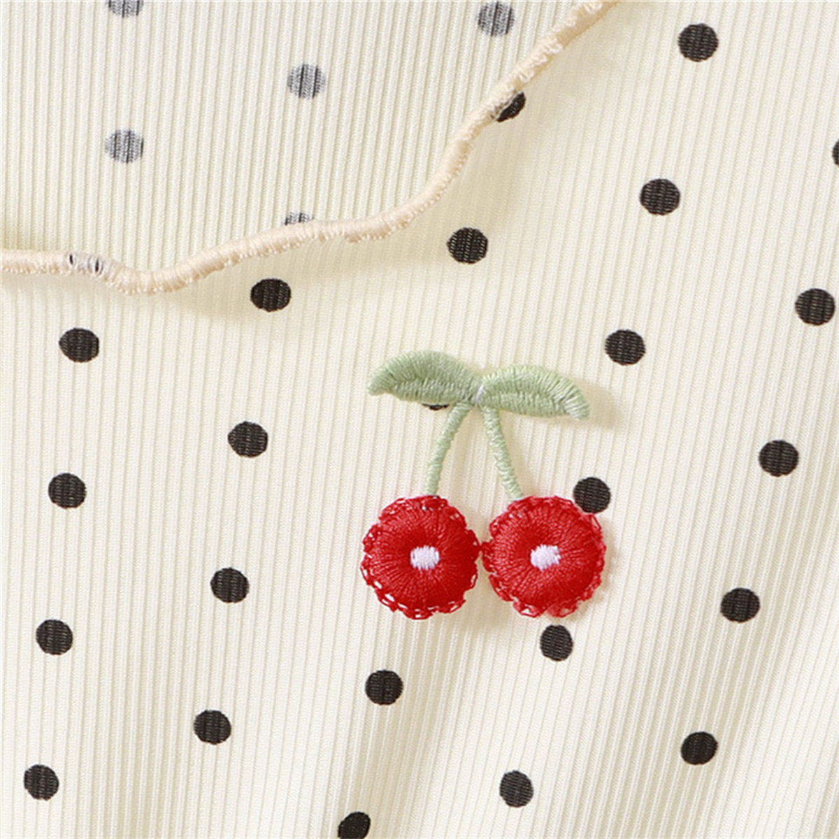 Children's ice silk polka dot dress