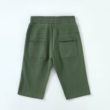 Shark embroidered cropped trousers