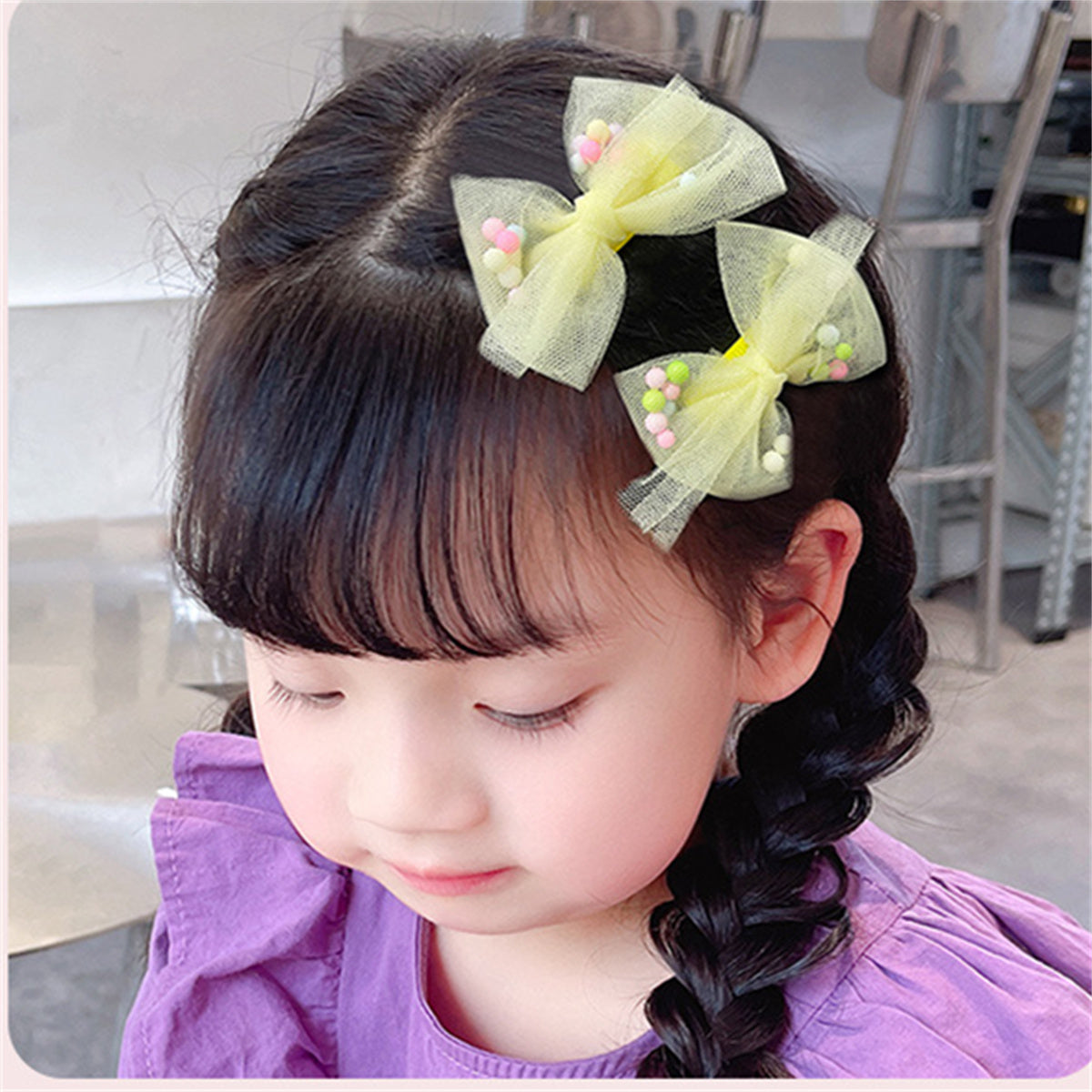 Children's hairpin cute baby princess hairpin headdress bow hairpin