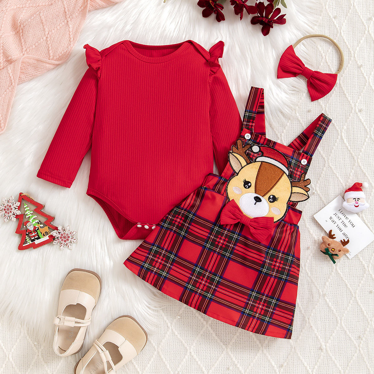 Baby girl clothes Christmas style baby clothes dress suit