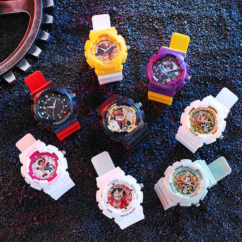 Children's Boys One Piece Cartoon Outdoor Multi-Function Sports Quartz Watch