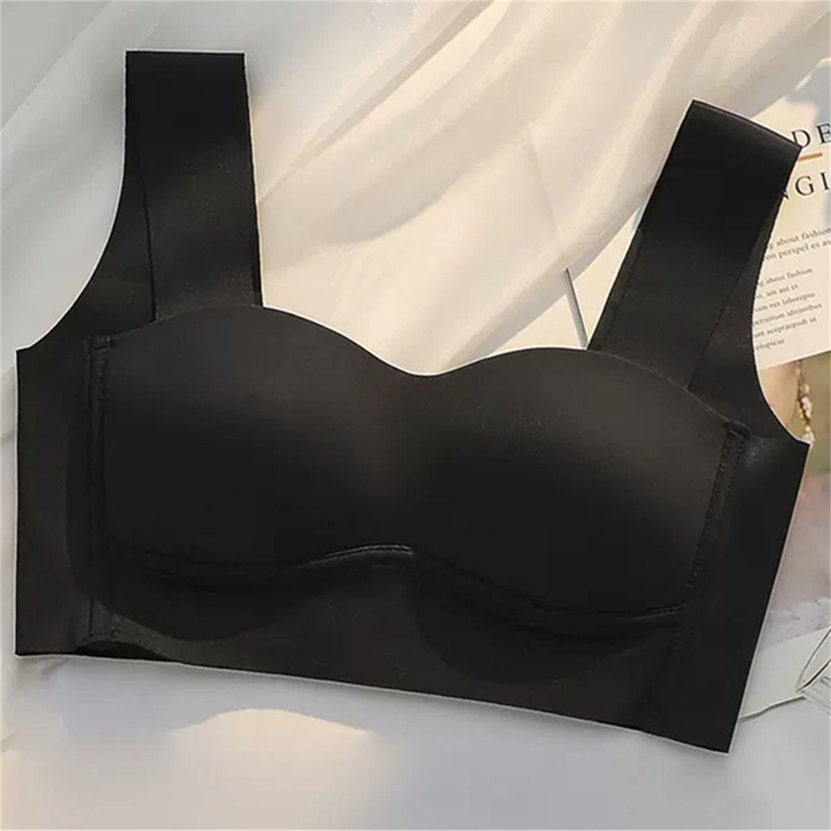 Underwear female undershirt type thin section without steel ring anti-sagging bra