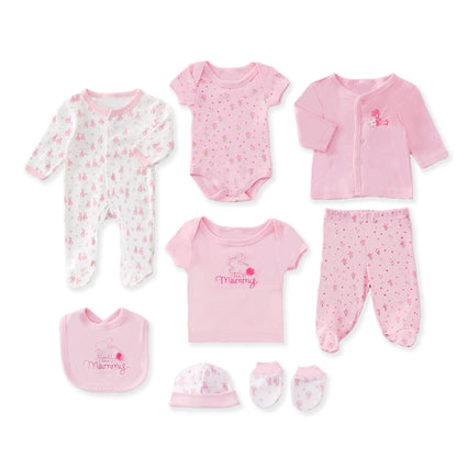 8-Piece INS Style Baby Cotton Romper Set