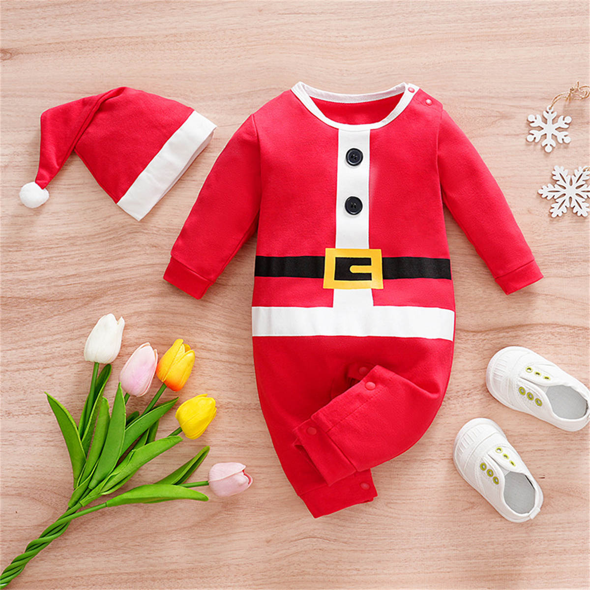 Baby Santa Claus Hooded Jumpsuit