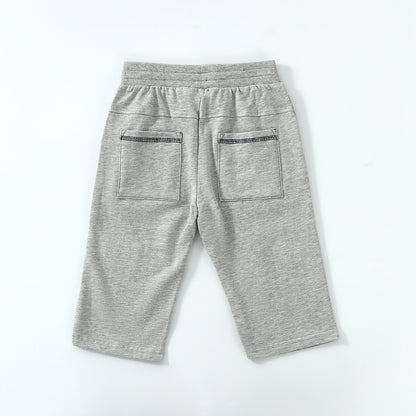 Shark embroidered cropped trousers