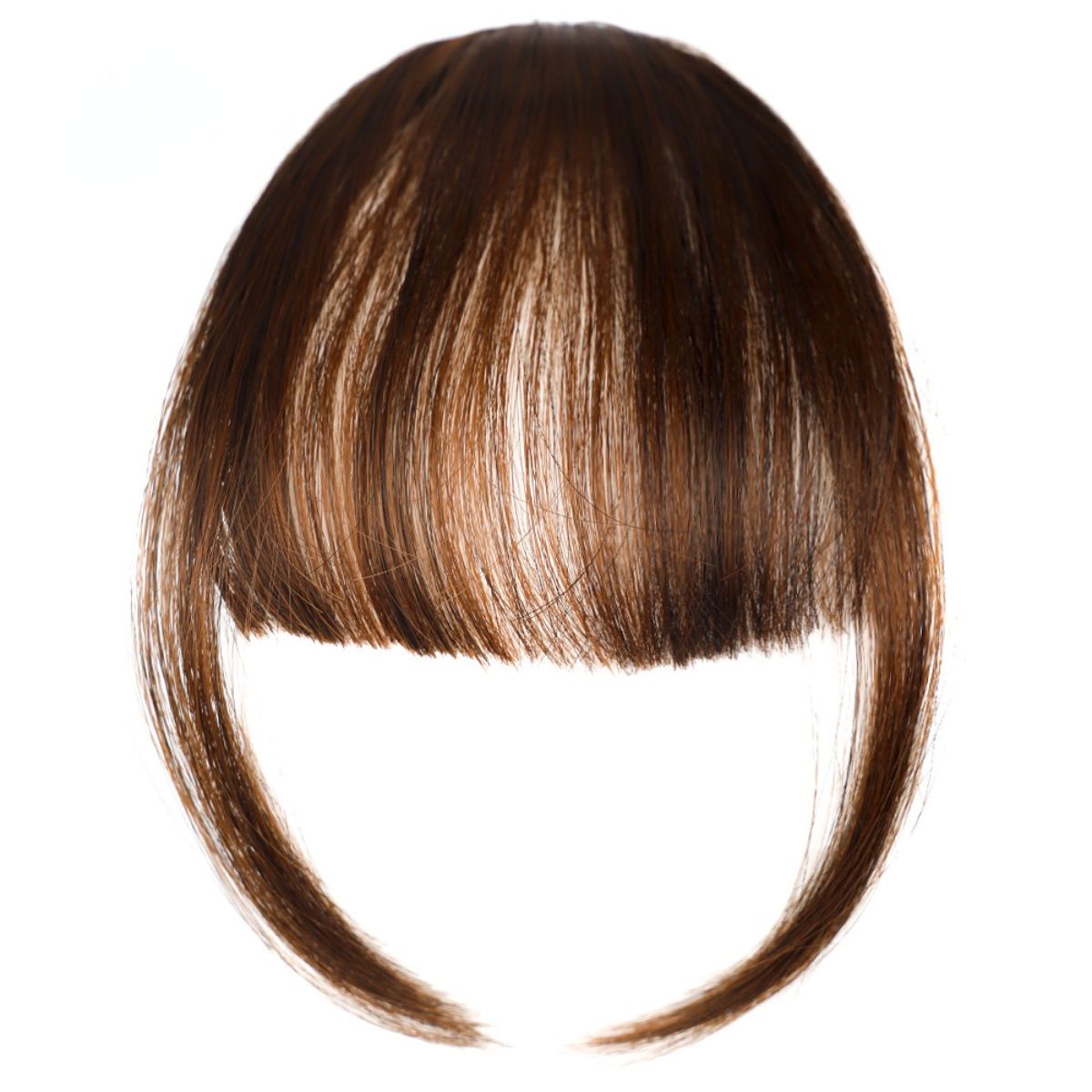 Chemical fiber wig with air bangs, thin fake bangs for women with sideburns, straight bangs wig