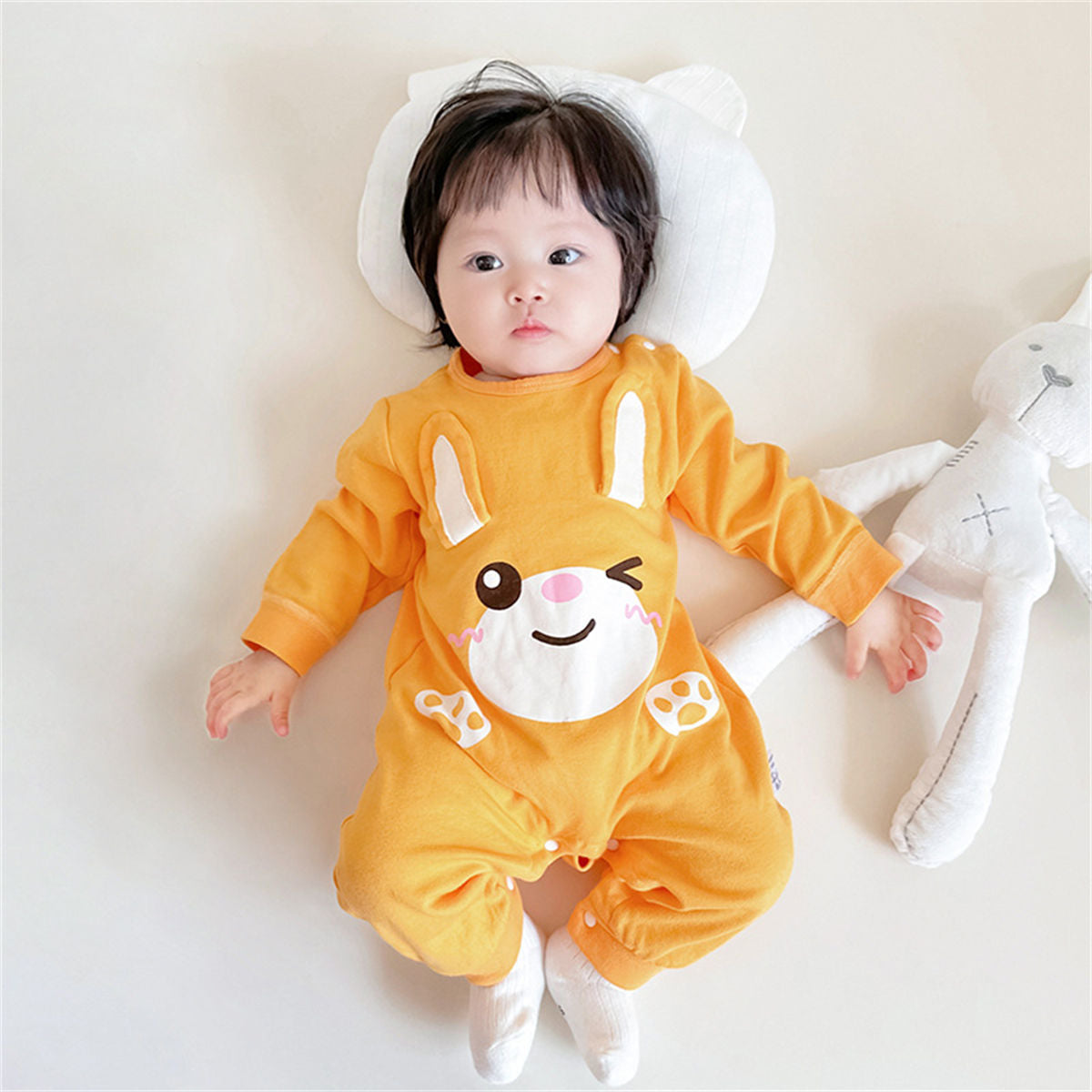 Newborn Double-sided Cartoon Tiger Cotton Romper