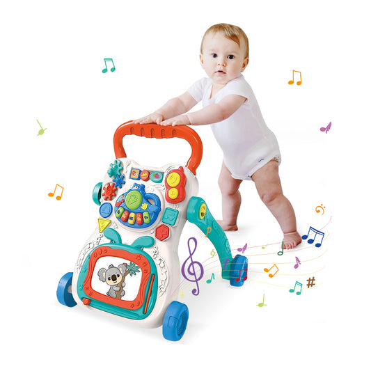 Baby push toddler toy children's music sliding baby anti-rollover multifunctional walker