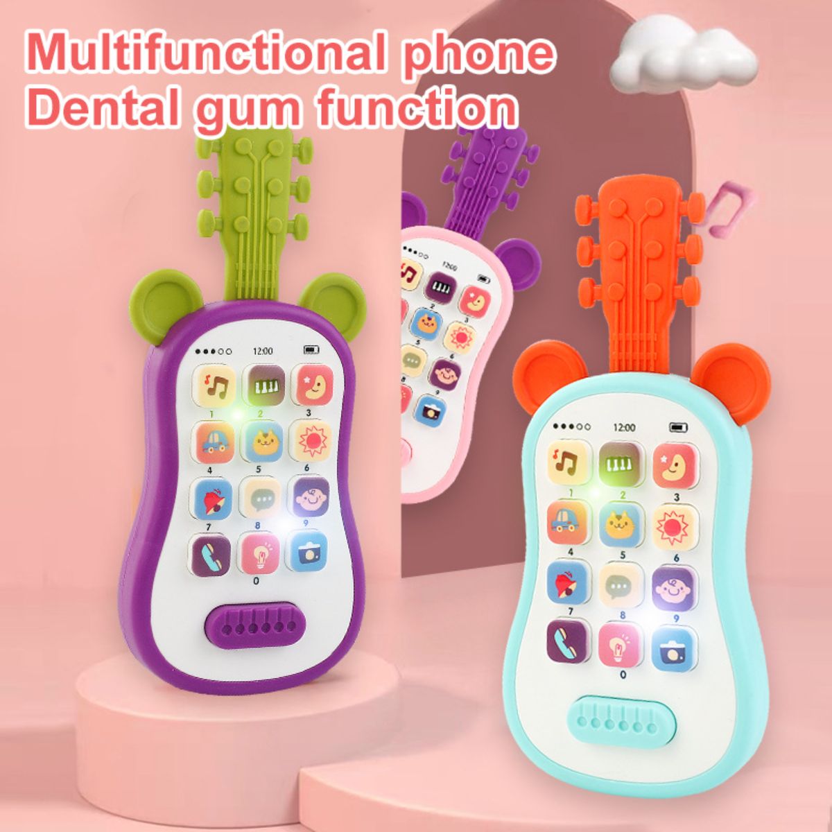 Cartoon music multi-function early education simulation mobile phone