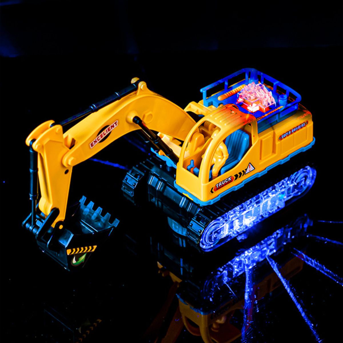 Electric sound and light engineering excavator toy