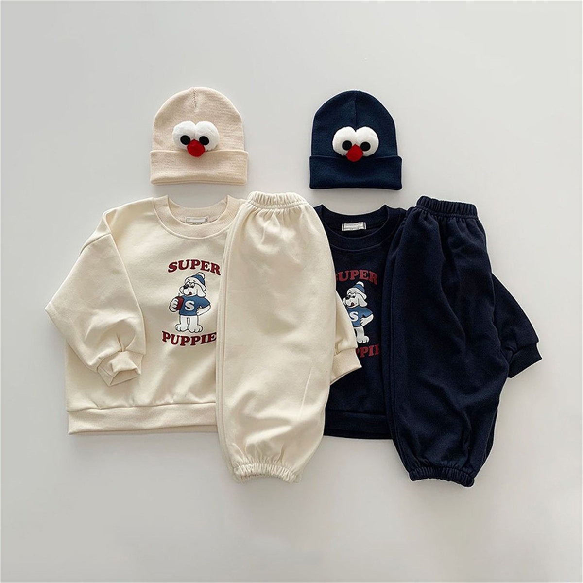 Infant and Toddler Letter Cartoon Cute Casual Children's Suit with Hood