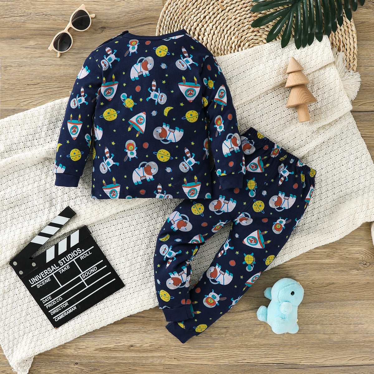 Cute cartoon baby pajamas home clothes