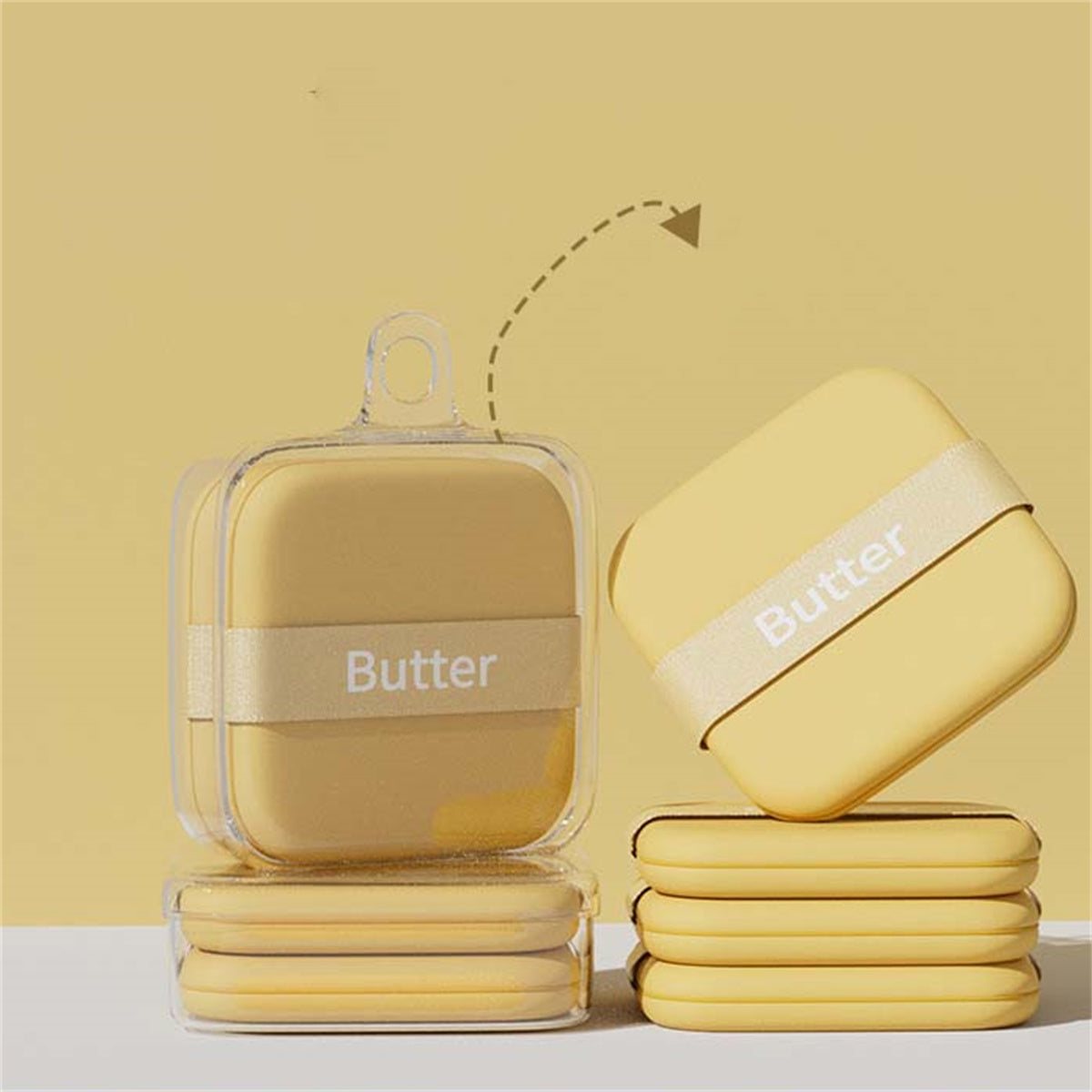 Butter Powder Puff 2 Pieces Dry and Wet Dual-Use Air Cushion Puff