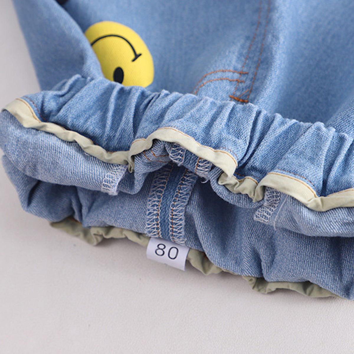 Children's clothing boys summer suit new style short-sleeved cartoon T-shirt denim shorts two-piece suit