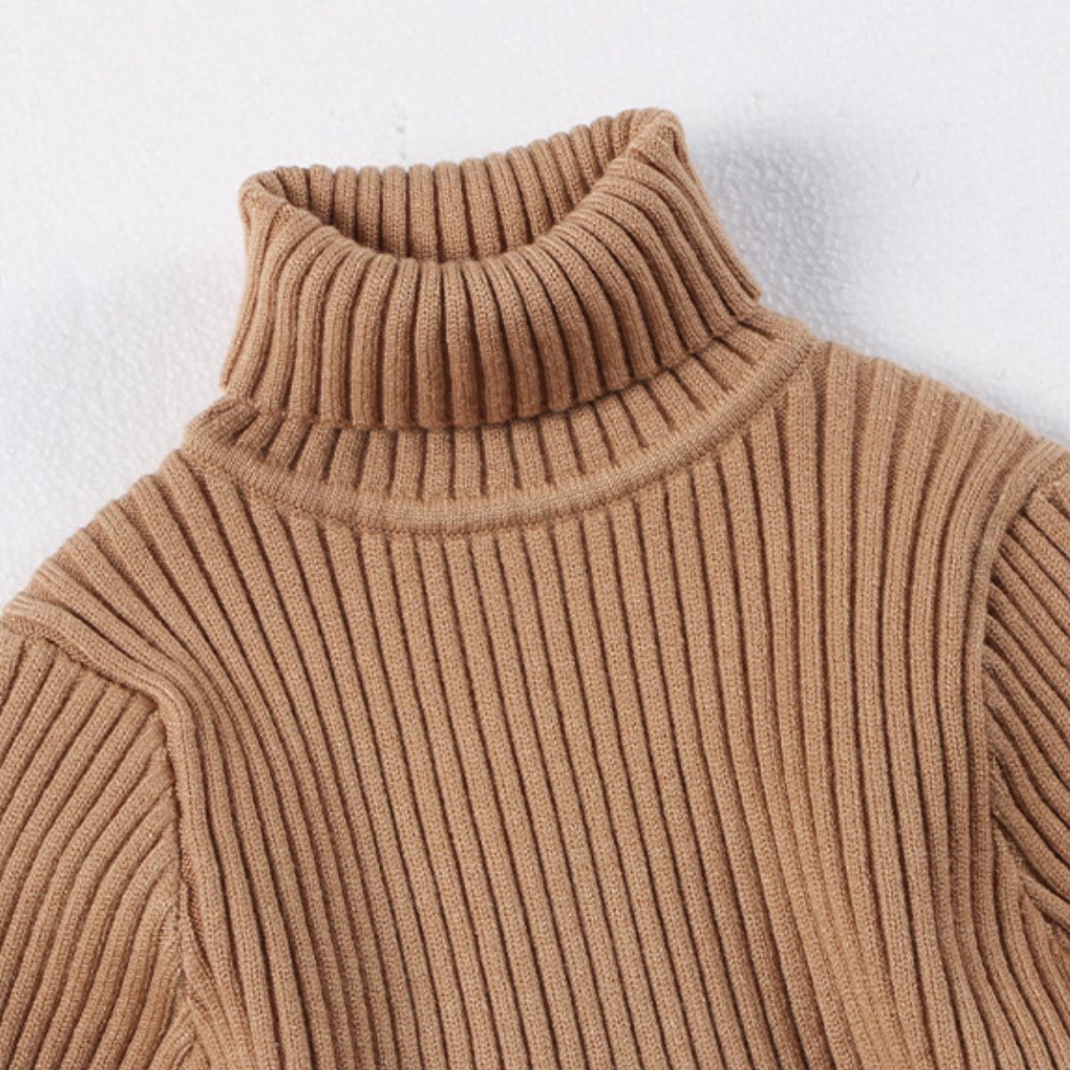 Boys and girls turtleneck knitted pullover sweater