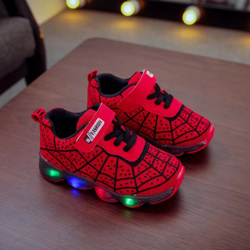 Toddler boys' spider shoes with cool breathable sneakers