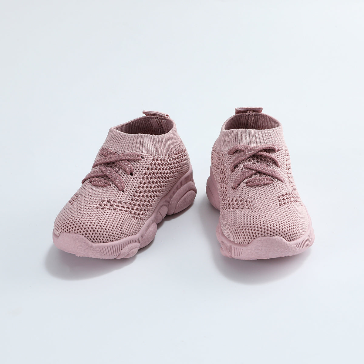 Children's solid color fabric breathable sports shoes