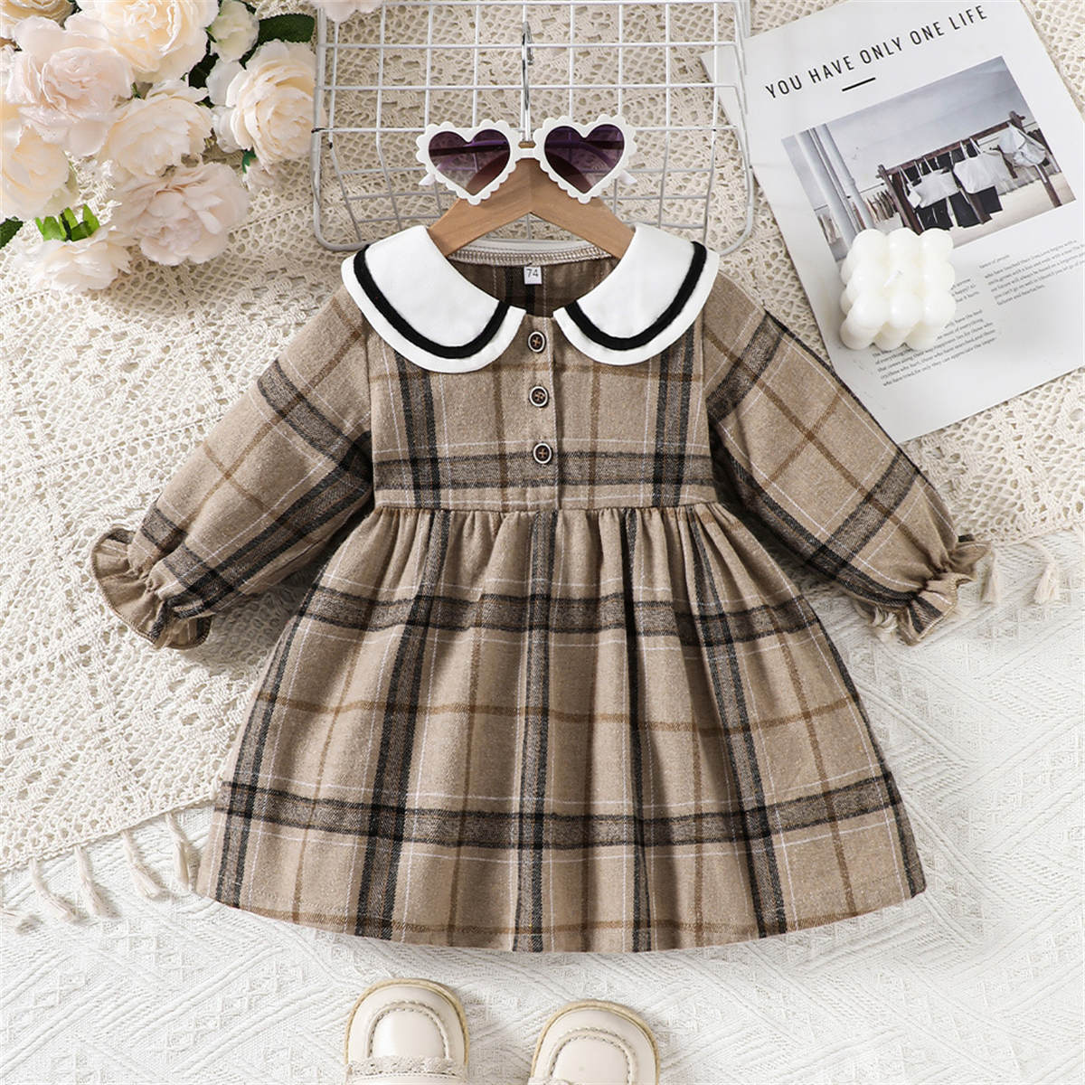 Baby girl princess doll collar spring and autumn dress