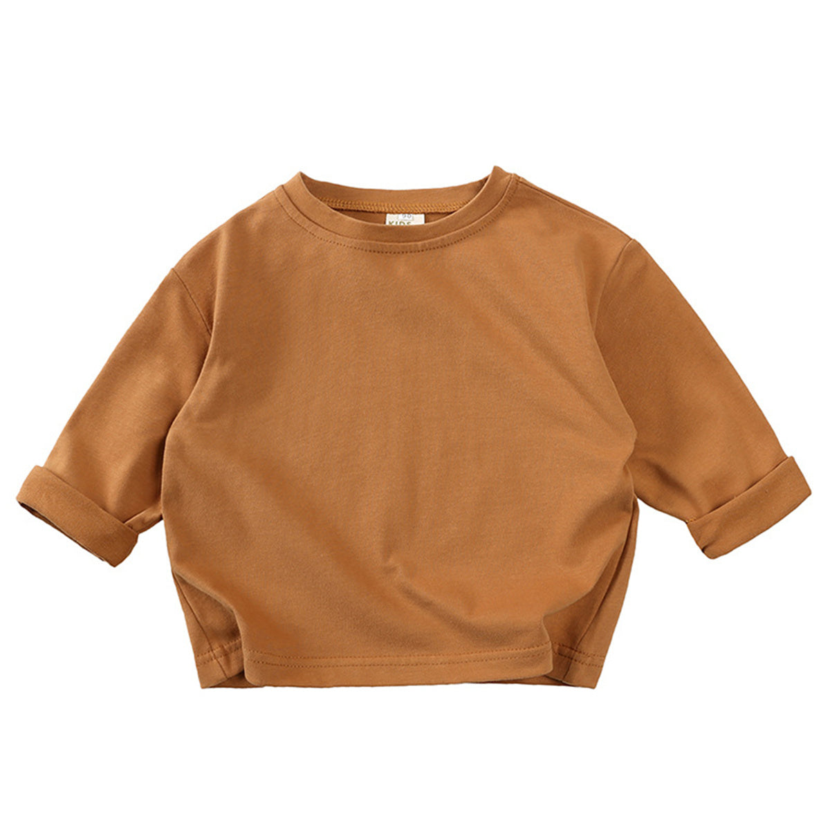 Children&#39;s pure cotton spring and autumn drop shoulder long sleeve bottoming shirt