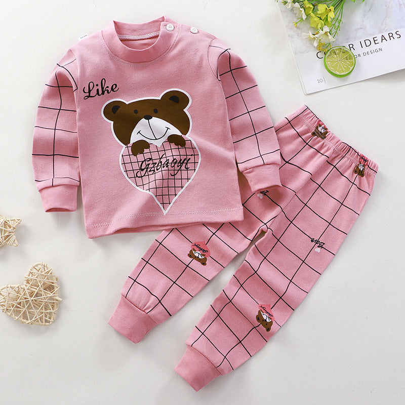 Cute Girls Pure Cotton Home Clothes Set