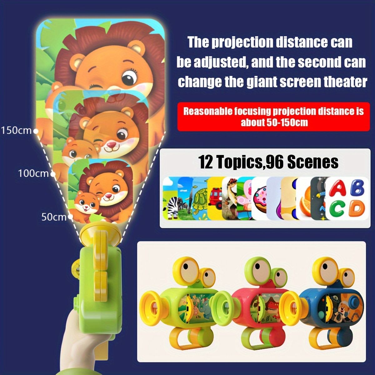 Children's early education toy projection flashlight baby mini projector