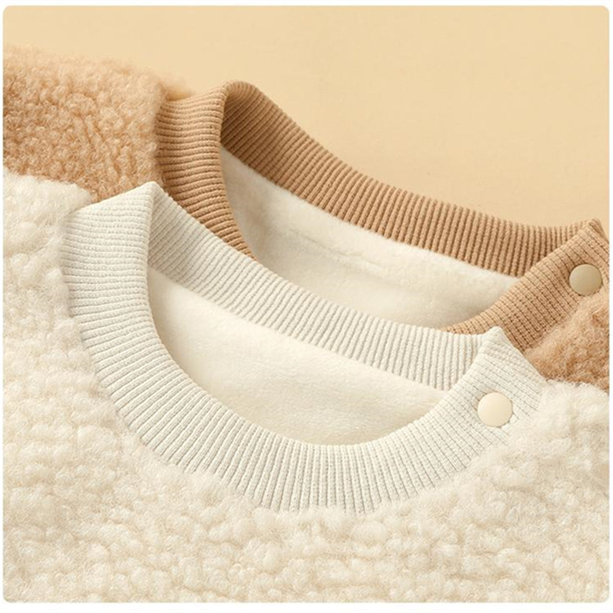 Plush and thickened baby winter clothing cartoon lamb wool pullover sweater