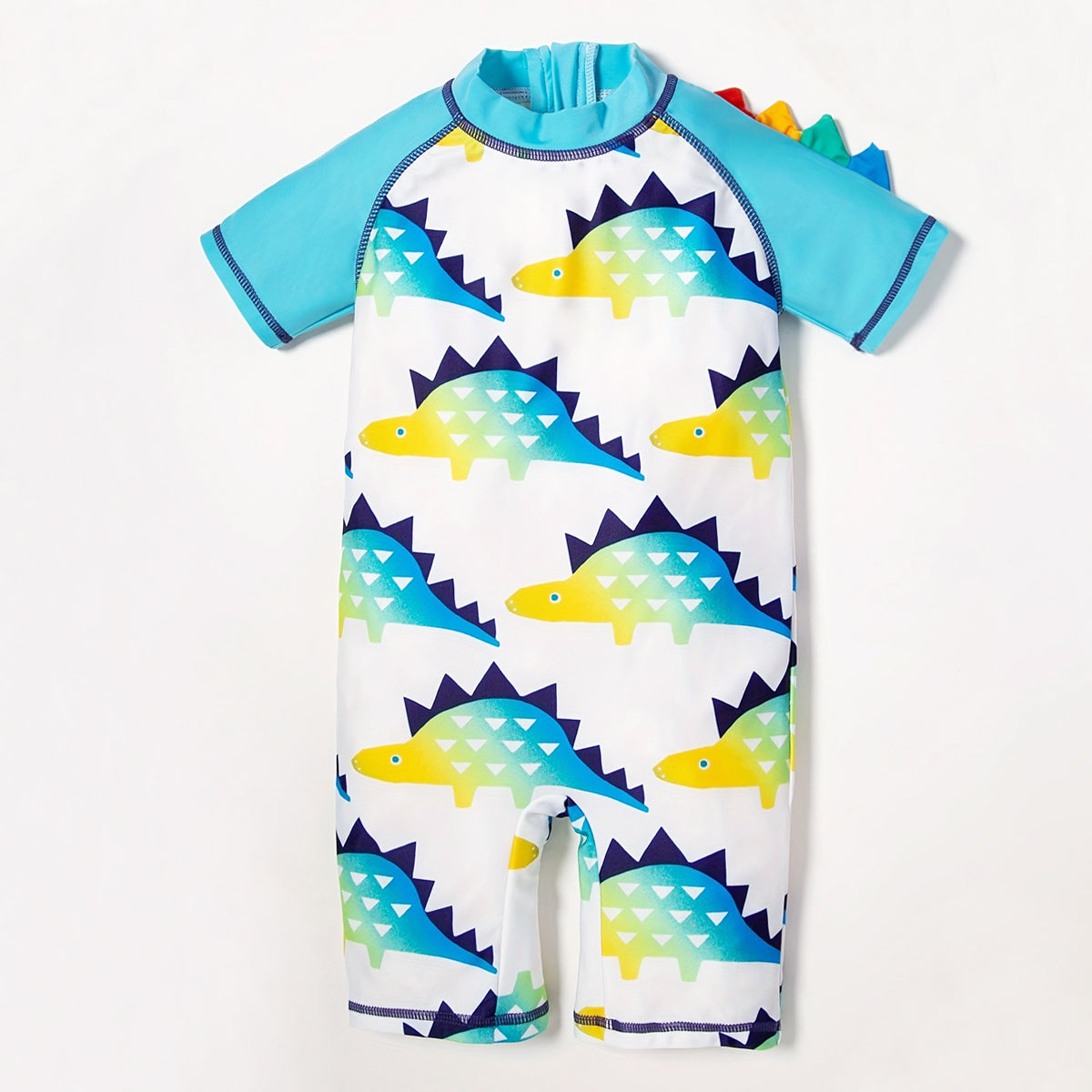 1 piece boy swimsuit one-piece swimsuit summer short-sleeved rocket starry sky