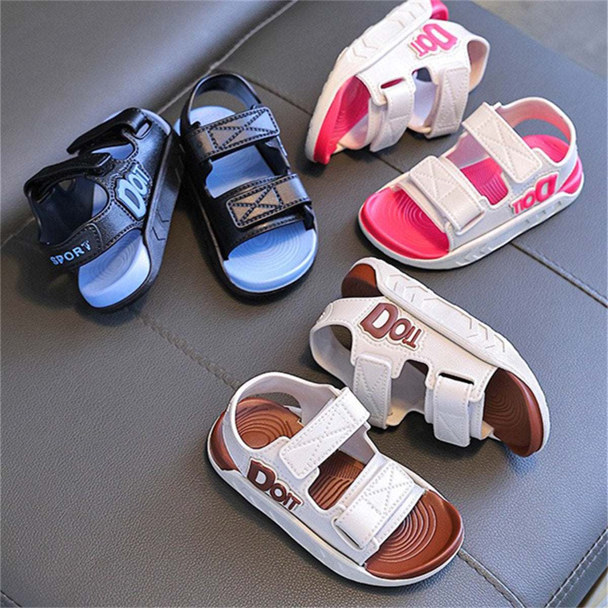 Children's Alphabet Soft Velcro Casual Sandals