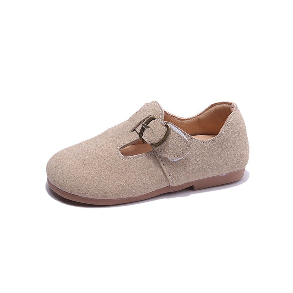 Children's girls' fashionable and versatile princess shoes, soft-soled moccasins, flat leather shoes