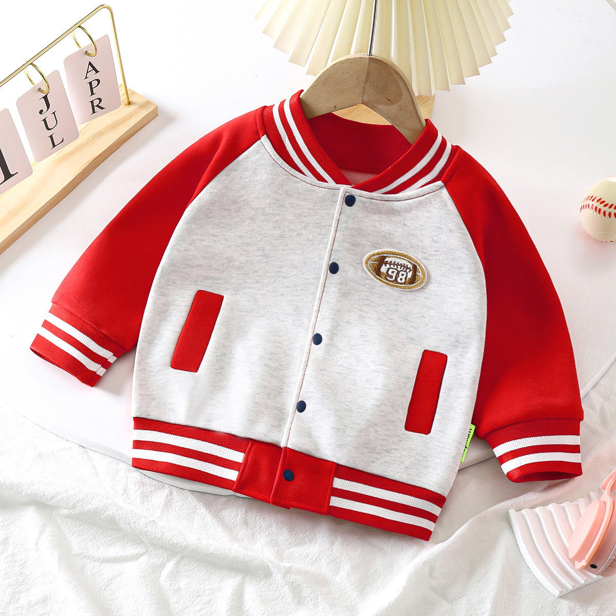 Children's Baseball Clothing Autumn and Winter Outer Cardigan