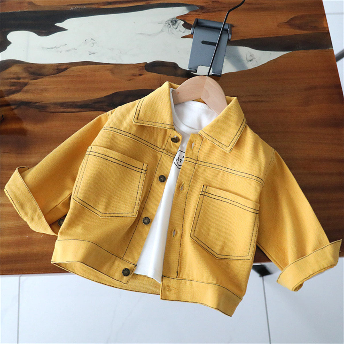 Baby denim jacket 3 spring clothes boys spring and autumn tops children's spring and autumn jackets outdoor clothes