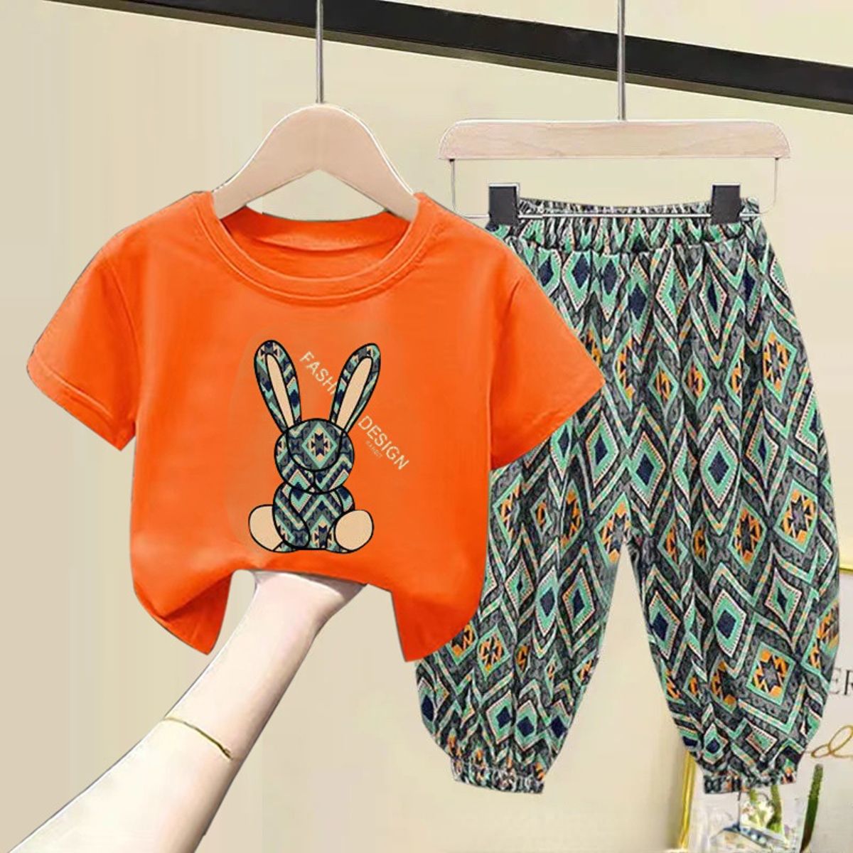 New summer pullover short-sleeved T-shirt children's summer clothes boys girls baby