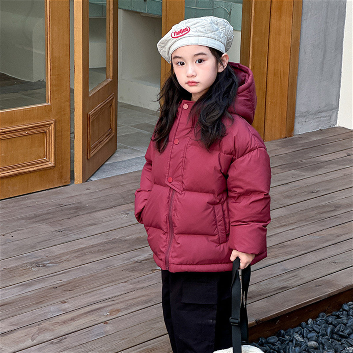 children's winter short down jacket