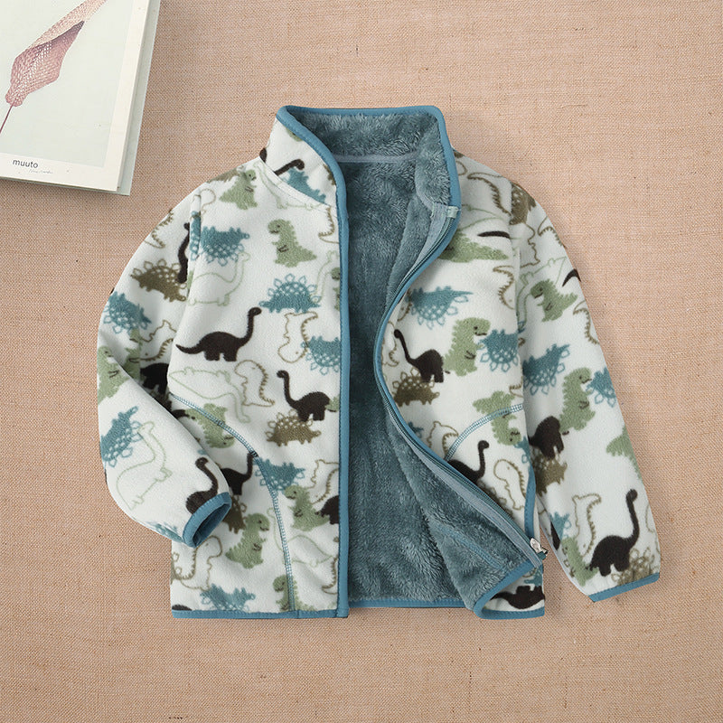 autumn for middle and large kids polar fleece jacket