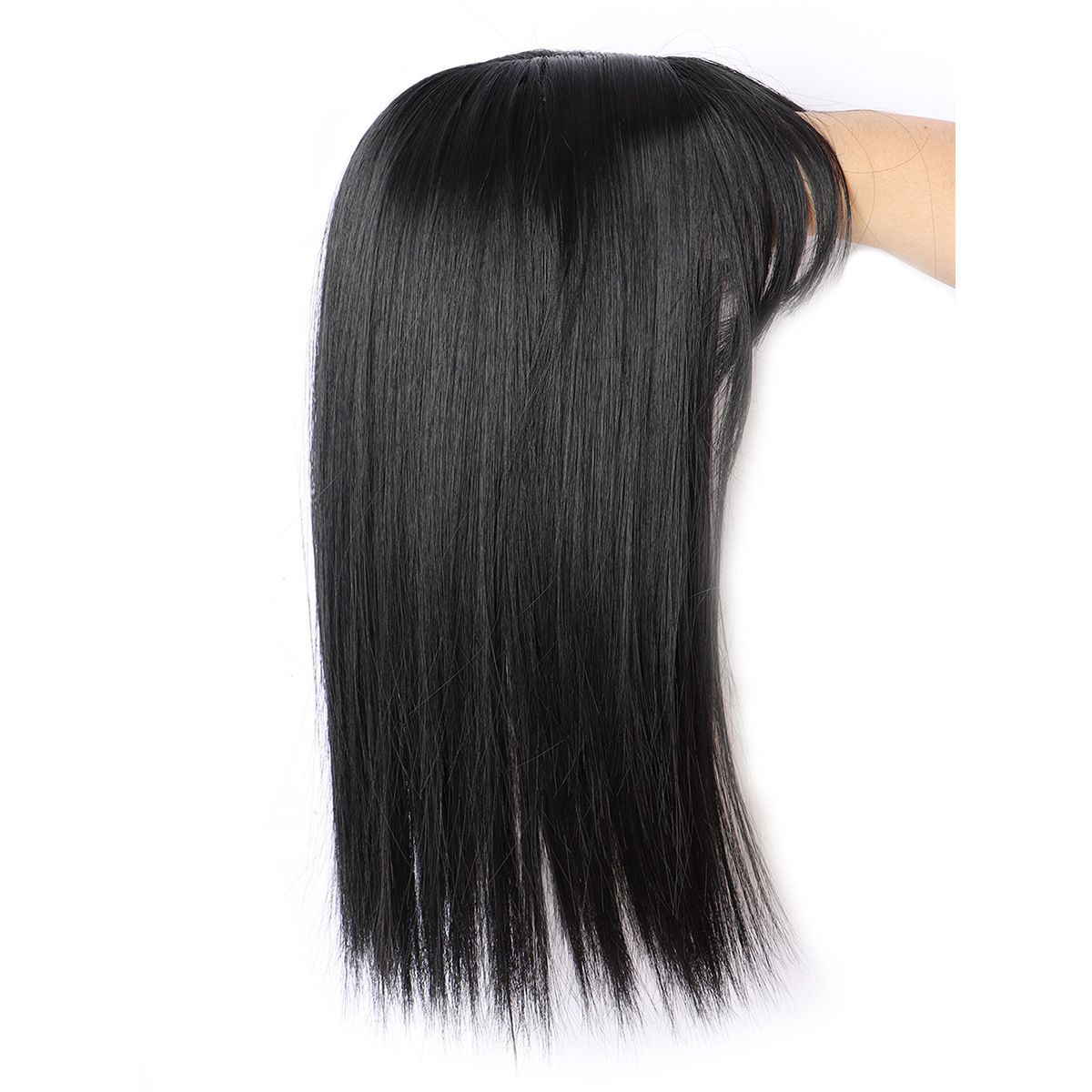 Wig patch on top of head to cover gray hair, natural and traceless hair growth, light and traceless air bangs patch