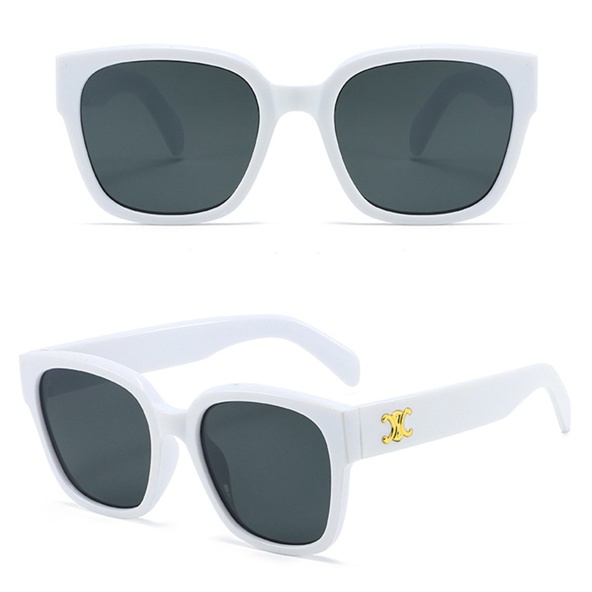 Children's fashionable high-end trendy square large frame sunglasses