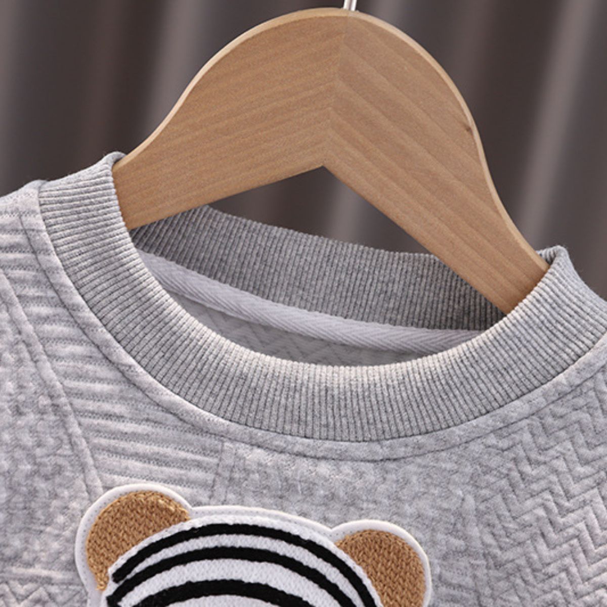 New children's suit baby air cotton spring and autumn cartoon long-sleeved sweater casual suit